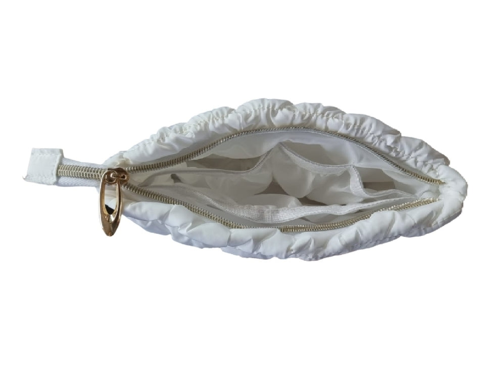Quilted Puffer Pouch (White)