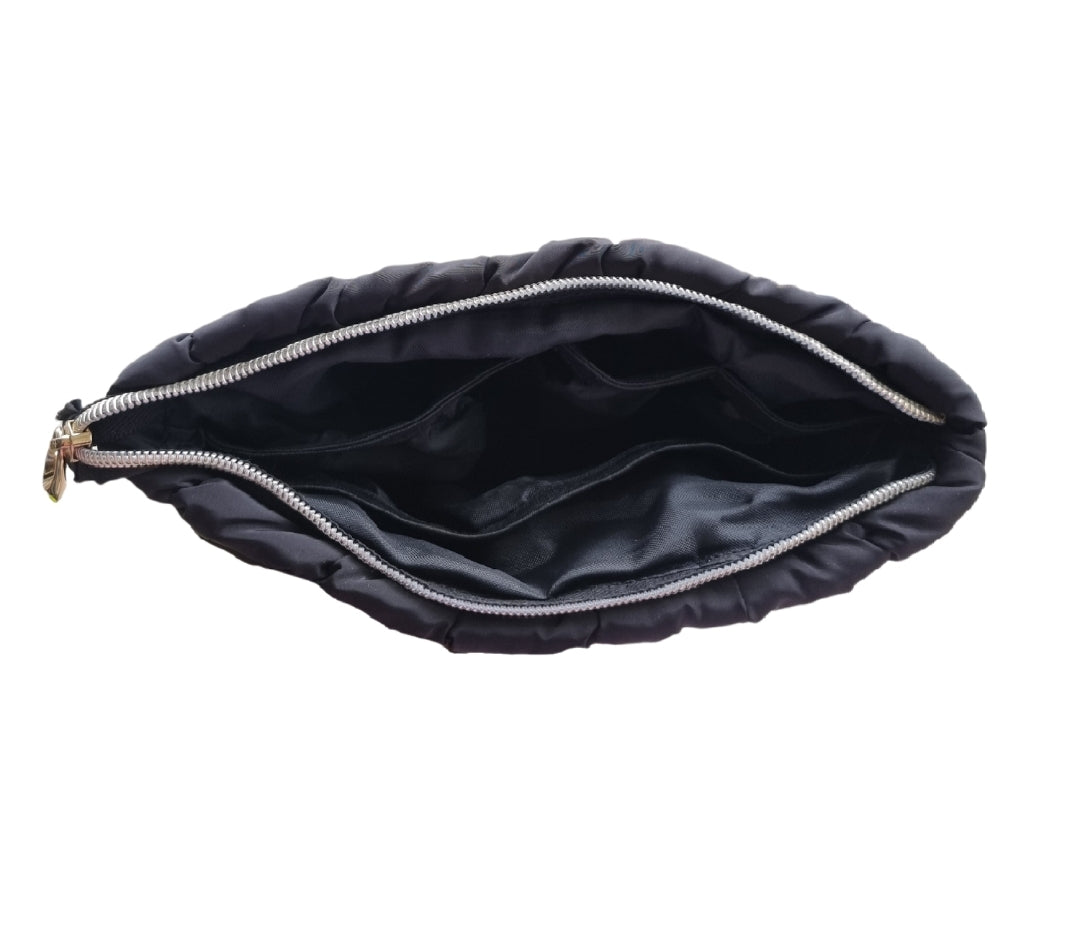 Quilted Puffer Pouch (Black)