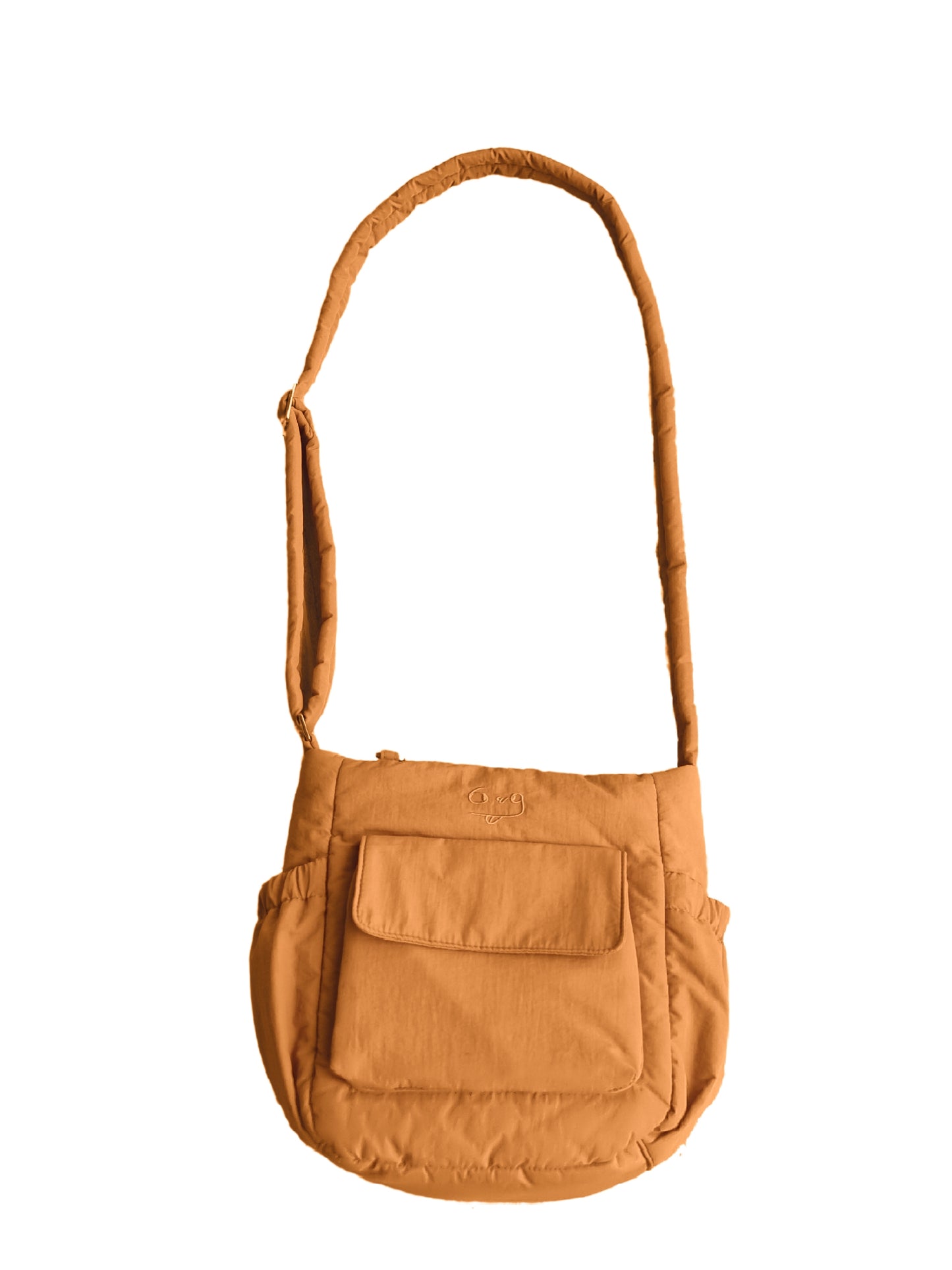 Puffer Cross-Body Sling (Orange Brown)