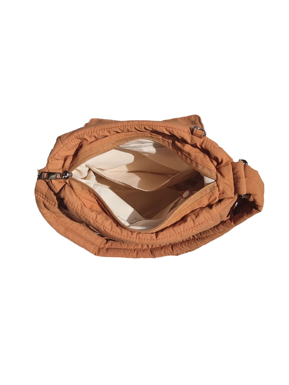 Puffer Cross-Body Sling (Orange Brown)
